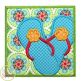 Flip Flop Box Applique | Machine Embroidery Designs by JuJu