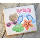 Flip Flops Tropical Scene Sketch Embroidery | Machine Embroidery Designs by JuJu