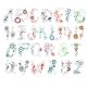 Flirty Florals Redwork Alphabet Machine Embroidery Designs by JuJu