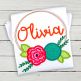 Floral Sketch Frame | Machine Embroidery Designs by JuJu