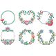 Floral Wreaths Frames Machine Embroidery Designs by JuJu