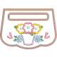 ITH Flower Pot Wrap Around Towel Topper | Machine Embroidery Designs by JuJu