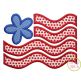 Flower Flag Applique | Machine Embroidery Designs by JuJu