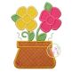 Flower Pot Applique | Machine Embroidery Designs by JuJu