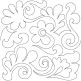 Flowers Feathers Swirls 1 End-to-End Quilting | Machine Embroidery Designs by JuJu