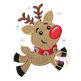 Flying Reindeer Applique | Machine Embroidery Designs by JuJu