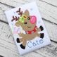Flying Reindeer Girl Applique | Machine Embroidery Designs by JuJu