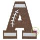 Football Alphabet Applique Set | Machine Embroidery Designs by JuJu