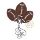 Football Balloons Applique | Machine Embroidery Designs by JuJu