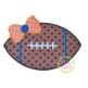 Football Bow Applique | Machine Embroidery Designs by JuJu