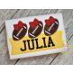 Football Bow Trio Banner Applique Design | Machine Embroidery Designs by JuJu