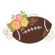 Football Flowers Applique | Machine Embroidery Designs by JuJu