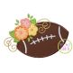 Football Flowers Applique | Machine Embroidery Designs by JuJu