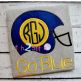 Football Helmet Monogram Applique | Machine Embroidery Designs by JuJu