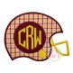 Football Helmet Monogram Applique | Machine Embroidery Designs by JuJu