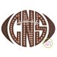 Football Monogram Frame Applique | Machine Embroidery Designs by JuJu