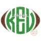 Football Monogram Frame Zig Zag Applique | Machine Embroidery Designs by JuJu