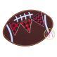 Football Pennant Applique | Machine Embroidery Designs by JuJu