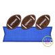 Football Trio Banner Applique Design | Machine Embroidery Designs by JuJu