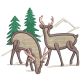 Forest Silhouettes Applique Machine Embroidery Designs by JuJu 