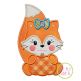 Fox with Pumpkin Girl Applique | Machine Embroidery Designs by JuJu