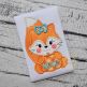 Fox with Pumpkin Girl Applique | Machine Embroidery Designs by JuJu