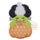 Franken Bride Pumpkin Peeker Applique | Machine Embroidery Designs by JuJu