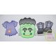 Frankenstein Trio Sketch | Machine Embroidery Designs by JuJu
