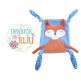 Frankie Fox Baby Toy Blanket | Machine Embroidery Designs by JuJu