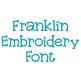 Franklin Embroidery Font | Machine Embroidery Designs by JuJu