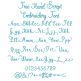 Free Hand Script Embroidery Font | Machine Embroidery Designs by JuJu