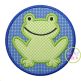 Frog Circle Patch Applique | Machine Embroidery Designs by JuJu