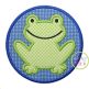 Frog Circle Patch Applique | Machine Embroidery Designs by JuJu