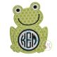 Frog Monogram Applique Frame | Machine Embroidery Designs by JuJu