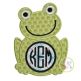 Frog Monogram Applique Frame | Machine Embroidery Designs by JuJu