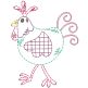 Funky Chickens Vintage Stitch Machine Embroidery Designs by JuJu