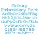 Galaxy Embroidery Font | Machine Embroidery Designs by JuJu
