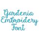Gardenia Script Embroidery Font Machine Embroidery Designs by JuJu