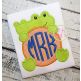 Gator Mascot Monogram Peeker Applique | Machine Embroidery Designs by JuJu