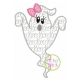 Ghost Girl Boo Motif Embroidery | Machine Embroidery Designs by JuJu