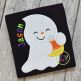 Ghost Hugging Candy Corn Boy Applique | Machine Embroidery Designs by JuJu