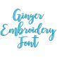 Ginger Embroidery Font | Machine Embroidery Designs by JuJu