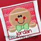Gingerbread Boy Peeking Applique | Machine Embroidery Designs by JuJu