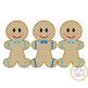 Gingerbread Boy Trio Motif Embroidery | Machine Embroidery Designs by JuJu