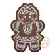 Gingerbread Cookie Girl Applique | Machine Embroidery Designs by JuJu