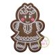 Gingerbread Cookie Girl Applique | Machine Embroidery Designs by JuJu