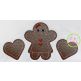 Gingerbread Girl Hearts Trio Sketch | Machine Embroidery Designs by JuJu