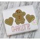 Gingerbread Girl Hearts Trio Zig Zag Applique | Machine Embroidery Designs by JuJu