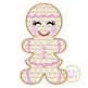 Gingerbread Girl Motif Embroidery | Machine Embroidery Designs by JuJu