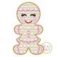 Gingerbread Girl Motif Embroidery | Machine Embroidery Designs by JuJu